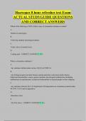 Hazwoper 8 hour refresher test Exam  ACTUAL STUDYGUIDE QUESTIONS  AND CORRECT ANSWERS