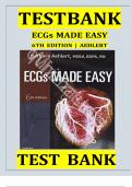 Test Bank for ECGs Made Easy 6th Edition by Barbara J Aehlert ISBN&semi;9780323401302 ALL CHAPTERS 1-10 COVERED&comma;Complete Guide A&plus; NEWEST VERSION