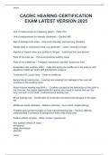 CAOHC HEARING CERTIFICATION  EXAM LATEST VERSION 2025