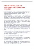 VATI PN MENTAL HEALTH ASSESSMENT QUESTIONS AND ANSWERS