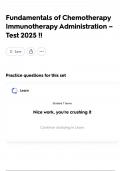 Fundamentals of Chemotherapy Immunotherapy Administration &ndash; Test 2025 &excl;&excl;