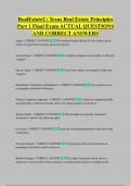 RealEstateU&colon; Texas Real Estate Principles  Part 1 Final Exam ACTUAL QUESTIONS  AND CORRECT ANSWERS