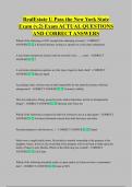 RealEstate U Pass the New York State  Exam &lpar;v&period;2&rpar; Exam ACTUAL QUESTIONS  AND CORRECT ANSWERS