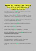 Pass the New York State Exam Chapter 2  Exam ACTUAL QUESTIONS AND  CORRECT ANSWERS