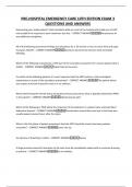 PRE-HOSPITAL EMERGENCY CARE 10TH EDITION EXAM 3 QUESTIONS AND ANSWERS