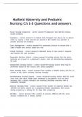 Hatfield Maternity and Pediatric Nursing Ch 1-5 Questions and answers          