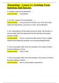 Thanatology - Lesson 5&period;1 Sociology Exam Questions And Answers&period;docx