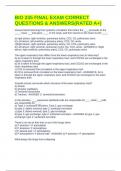 BIO 235 FINAL EXAM CORRECT QUESTIONS & ANSWERS&lpar;RATED A&plus;&rpar;