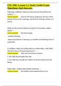 FSE 2061 Lesson 5&period;1 Study Guide Exam Questions And Answers&period;docx