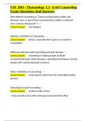 FSE 2061- Thanatology 3&period;2- Grief Counseling Exam Questions And Answers&period;docx