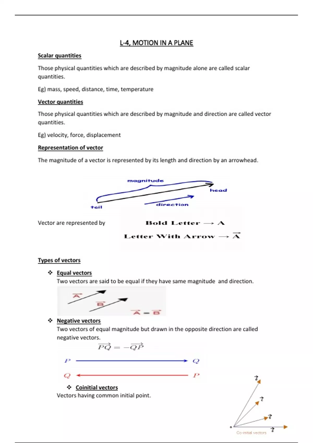 CBSE Class 11 - Physics Chapter 3 notes - Physics - Stuvia US