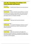 FSE 2061 Thanatology &lpar;Psychology&rpar; CH 0 Exam Questions And Answers&period;docx