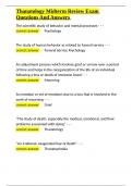 Thanatology Midterm Review Exam Questions And Answers&period;docx