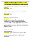 FSE2061 Psychology & Counseling Chapter 6 Study Guide Exam Questions And Answers&period;docx