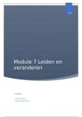 Module 7 Leiderschap&comma; Veranderkunde&comma; Ondernemend en Projectmatig Werken&excl; 