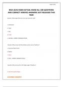 DISA ACAS EXAM ACTUAL EXAM ALL 100 QUESTIONS AND CORRECT VERIFIED ANSWERS JUST RELEASED THIS YEAR