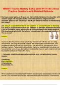 NREMT Trauma Mastery EXAM 2025 WITH100 Critical Practice Questions with Detailed Rationale