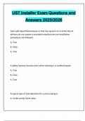 UST Installer Exam Questions and Answers 2025&sol;2026