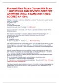 Rockwell Real Estate Classes WA Exam 1 QUESTIONS AND REVISED CORRECT ANSWERS &lbrace;REAL EXAM&rcub; &lpar;2025 &sol; 2026&rpar; SCORED A&plus; 100&percnt;
