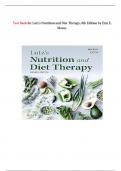 Test Bank for Lutz's Nutrition and Diet Therapy&comma; 8th Edition by Erin E&period; Mazur