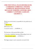 CBIS TEST FINAL EXAM 2025&sol;2026 BANK  2 VERSIONS CURRENTLY TESTING  COMPLETE 450 QUESTIONS WITH  DETAILED VERIFIED ANSWERS &lpar;100&percnt;  CORRECT ANSWERS&rpar; &sol;ALREADY  GRADED A&plus; 
