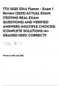 TTU ISQS 3344 Flamm - Exam 1 Review &lpar;2025&rpar; ACTUAL EXAM &lpar;TESTING REAL EXAM QUESTIONS&rpar; AND VERIFIED ANSWERS &lpar;MULTIPLE CHOICES&rpar; &vert;COMPLETE SOLUTIONS &vert;A&plus; GRADED &vert;100&percnt; CORRECT&excl;&excl;