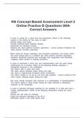 RN Concept-Based Assessment Level 2 Online Practice B Questions With Correct Answers