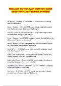 NEW 2025 SCHOOL LAW&semi; WGU D017 EXAM QUESTIONS AND VERIFIED ANSWERS