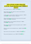 TSFA STUDY GUIDE UPDATED   ACTUAL  Exam Questions and CORRECT  Answers