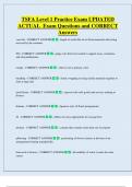 TSFA Level 1 Practice Exam UPDATED   ACTUAL  Exam Questions and CORRECT  Answers 
