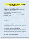 TSFA Exam UPDATED   Exam Questions  and CORRECT Answers 