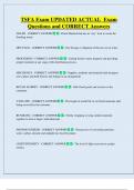 TSFA Exam UPDATED ACTUAL  Exam  Questions and CORRECT Answers 