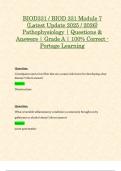 BIOD331 &sol; BIOD 331 Module 7 &lpar;Latest Update 2025 &sol; 2026&rpar; Pathophysiology &vert; Questions & Answers &vert; Grade A &vert; 100&percnt; Correct - Portage Learning