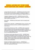 SCHOOL LAW WGU D017 STUDY GUIDE EXAM QUESTIONS AND CORRECT ANSWERS