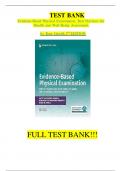 Test Bank For Evidence-Based Physical Examination&colon; Best Practices for Health and Well-Being Assessment 2nd Edition by Kate Gawlik&vert;&vert;ISBN NO&colon;10&comma;0826155316&vert;&vert;ISBN NO&colon;13&comma;978-0826155313&vert;&vert;All Chapters Covered Complete Guide A&plus;&vert;&vert;NEWEST VERSION&period;
