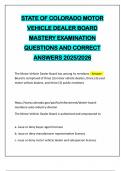 BUNDLE FOR CAR-AUTO SALES LICENSE EXAMS QUESTIONS AND 100&percnt; CORRECT ANSWERS 2025&sol;2026
