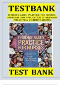 Test Bank For Evidence-Based Practice for Nurses&colon; Appraisal and Application of Research 4th Edition by Nola A&period; Schmidt&comma; Janet M&period; Brown&comma; ISBN 978-1284122909&comma; Chapter 1-19&comma; Complete Guide A&plus;