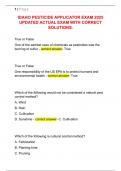 IDAHO PESTICIDE APPLICATOR EXAM 2025  UPDATED ACTUAL EXAM WITH CORRECT  SOLUTIONS&period;