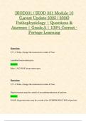 BIOD331 &sol; BIOD 331 Module 10 &lpar;Latest Update 2025 &sol; 2026&rpar; Pathophysiology &vert; Questions & Answers &vert; Grade A &vert; 100&percnt; Correct - Portage Learning
