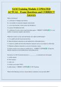 SAM Training Module 2 UPDATED  ACTUAL   Exam Questions and CORRECT  Answers 