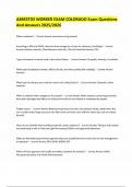 ASBESTOS WORKER EXAM COLORADO Exam Questions And Answers 2025&sol;2026