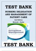 TEST BANK for Nursing Delegation and Management of Patient Care BY&colon; Kathleen Motacki&comma; Kathleen Burke 2nd EDITION 2024&vert;