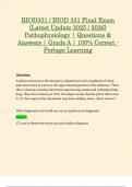 BIOD331 &sol; BIOD 331 Final Exam &lpar;Latest Update 2025 &sol; 2026&rpar; Pathophysiology &vert; Questions & Answers &vert; Grade A &vert; 100&percnt; Correct - Portage Learning