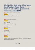 Florida Fire instructor I Test perp Certification Study Guide &sol; Correct & Certified Questions & Answers &sol; 2025&sol;2026&period; 