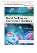 Test Bank for Basic & Applied Concepts of Blood Banking and Transfusion Practices&comma; 5th Edition by Paula R&period; Howard &vert;All Chapters&vert;