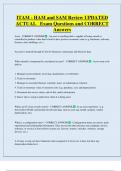ITAM - HAM and SAM Review UPDATED  ACTUAL   Exam Questions and CORRECT  Answers