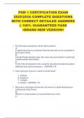 PSM 1 CERTIFICATION EXAM  2025&sol;2026 COMPLETE QUESTIONS  WITH CORRECT DETAILED ANSWERS  &vert;&vert; 100&percnt; GUARANTEED PASS  <BRAND NEW VERSION> 