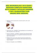 IRSC MICROBIOLOGY 2010 EXAM 1  2025&sol;2026 COMPLETE QUESTIONS  WITH CORRECT DETAILED ANSWERS  &vert;&vert; 100&percnt; GUARANTEED PASS  <BRAND NEW VERSION> 