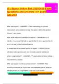  Six Sigma- Yellow Belt 2025&sol;2026 Exam  Questions and Answers &vert; A&plus; Score  Assured
