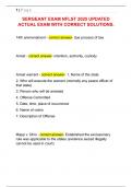 SERGEANT EXAM NFLST 2025 UPDATED  ACTUAL EXAM WITH CORRECT SOLUTIONS&period;